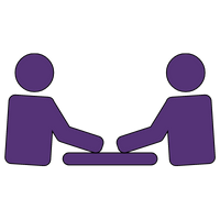 two people talking icon